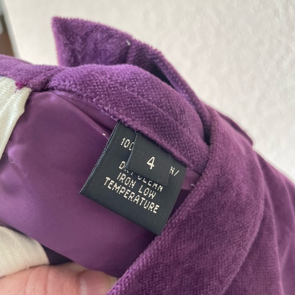 Ralph Lauren Black Label Purple Cotton Velvet Pants Size 4 - Picture 10 of 11